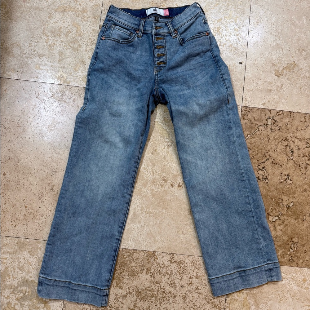 Cabi Palm Beach Crop Wide-Leg Jeans NWOT